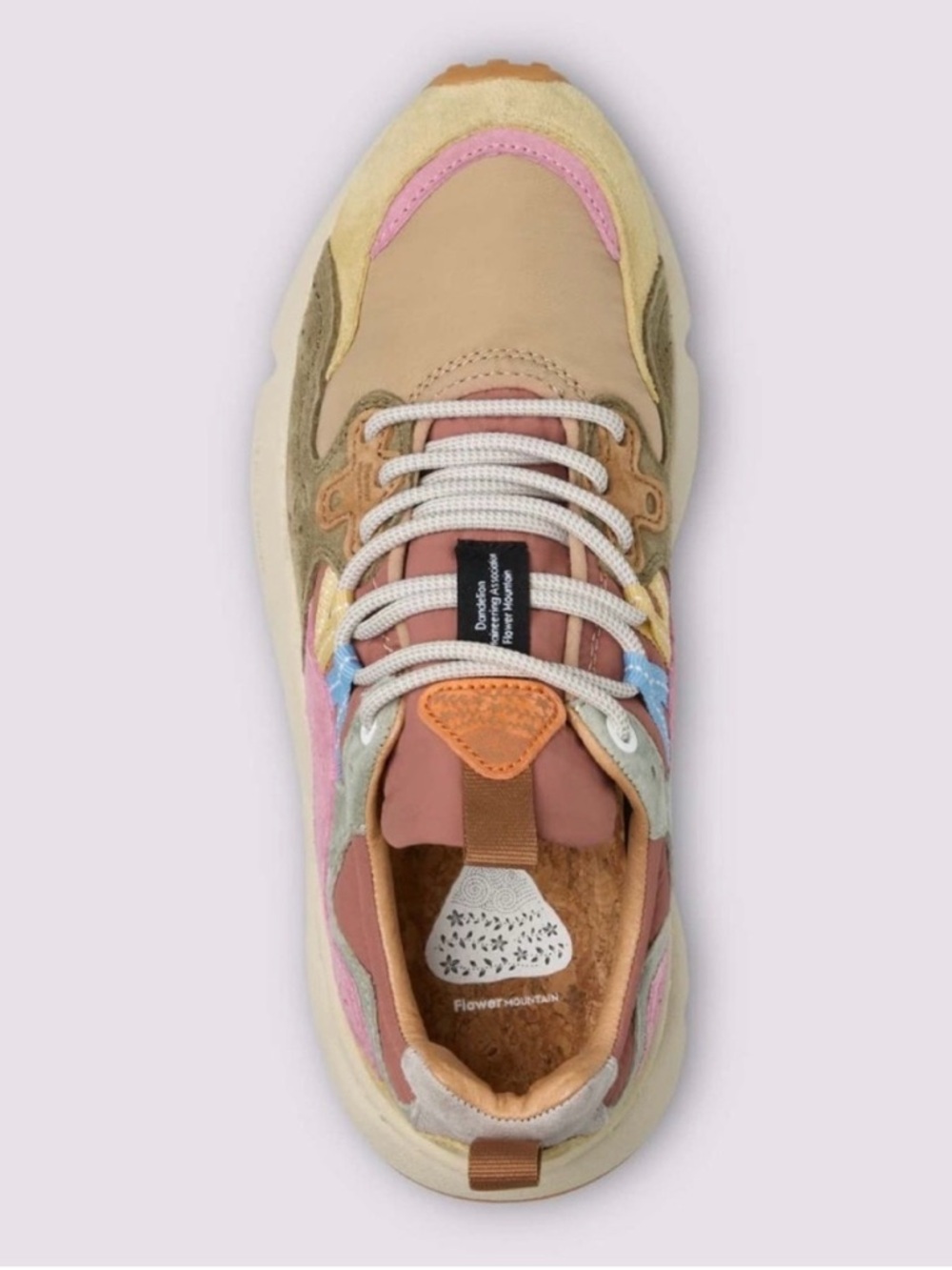 NWT Flower Mountain Yamano 3 Sneakers in Cream-Military-Pink - Picture 4 of 16